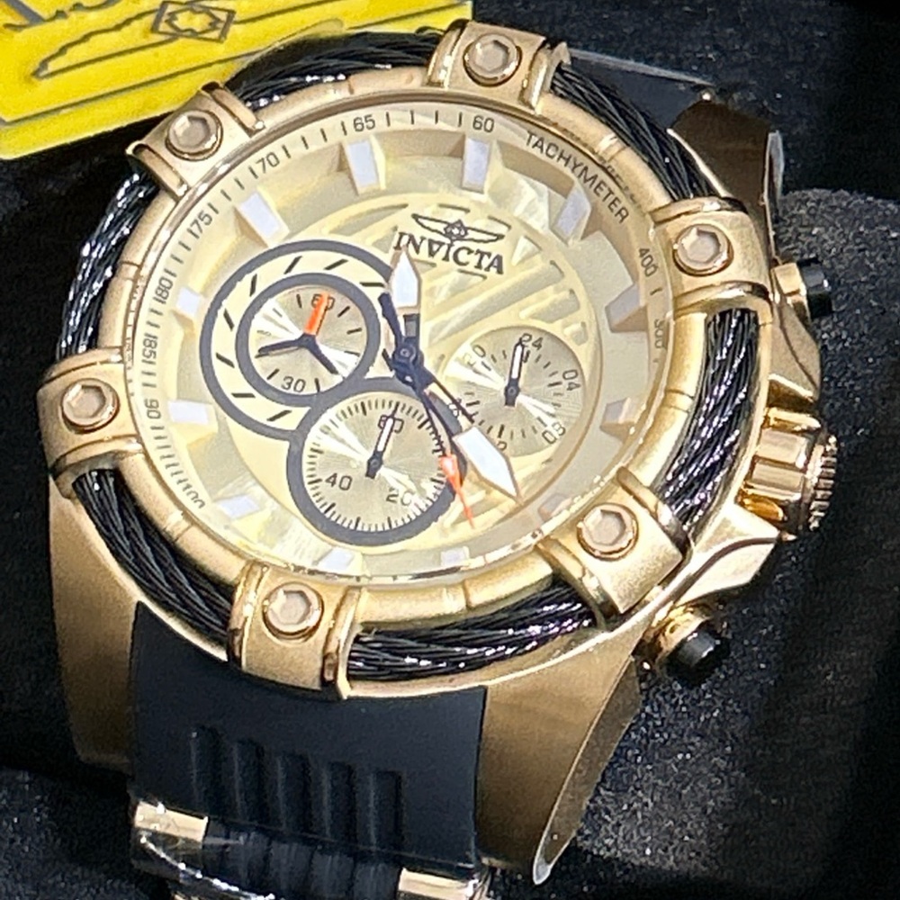 Invicta Bolt 52mm Gold and Black Multifunction Men’s Watch
